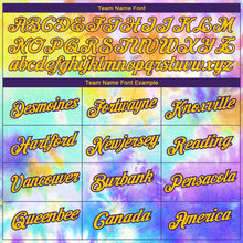 Load image into Gallery viewer, Custom Tie Dye Gold-Purple 3D Performance T-Shirt
