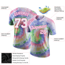 Load image into Gallery viewer, Custom Tie Dye White-Pink 3D Performance T-Shirt