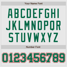 Load image into Gallery viewer, Custom White Kelly Green-Red Authentic Two Tone Baseball Jersey