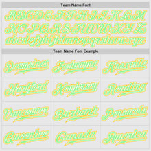 Load image into Gallery viewer, Custom White Pink Pea Green-Gold Authentic Two Tone Baseball Jersey