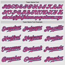 Load image into Gallery viewer, Custom White Light Blue Pink-Black Authentic Two Tone Baseball Jersey