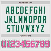 Load image into Gallery viewer, Custom White Pink-Kelly Green Authentic Two Tone Baseball Jersey