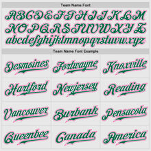 Load image into Gallery viewer, Custom White Pink-Kelly Green Authentic Two Tone Baseball Jersey