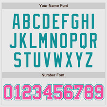 Load image into Gallery viewer, Custom White Pink-Teal Authentic Two Tone Baseball Jersey