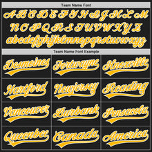 Load image into Gallery viewer, Custom Black Gold-White Authentic Two Tone Baseball Jersey
