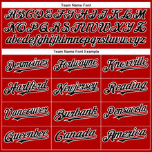 Load image into Gallery viewer, Custom Red White-Black Authentic Two Tone Baseball Jersey