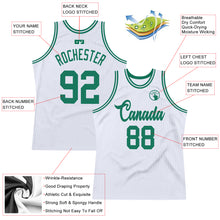 Load image into Gallery viewer, Custom White Kelly Green Authentic Throwback Basketball Jersey