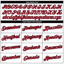 Load image into Gallery viewer, Custom White Red-Black Authentic Throwback Basketball Jersey