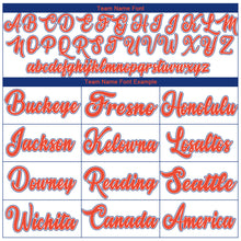 Load image into Gallery viewer, Custom White Orange-Royal Authentic Throwback Basketball Jersey