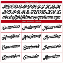 Load image into Gallery viewer, Custom White Black-Red Authentic Throwback Basketball Jersey