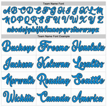 Load image into Gallery viewer, Custom White Black-Blue Authentic Throwback Basketball Jersey