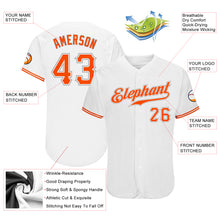 Load image into Gallery viewer, Custom White Orange-Gray Authentic Baseball Jersey