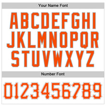 Load image into Gallery viewer, Custom White Orange-Gray Authentic Baseball Jersey
