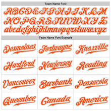 Load image into Gallery viewer, Custom White Orange-Gray Authentic Baseball Jersey