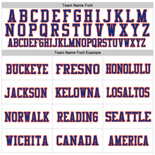 Load image into Gallery viewer, Custom White Royal-Orange Mesh Authentic Throwback Football Jersey