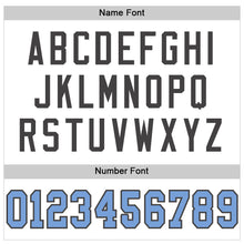 Load image into Gallery viewer, Custom White Light Blue-Steel Gray Mesh Authentic Football Jersey