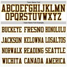 Load image into Gallery viewer, Custom White Brown-Gold Mesh Authentic Football Jersey