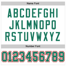 Load image into Gallery viewer, Custom White Kelly Green-Red Mesh Authentic Football Jersey