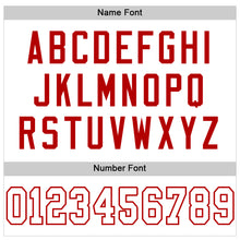 Load image into Gallery viewer, Custom White White-Red Mesh Authentic Football Jersey