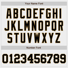 Load image into Gallery viewer, Custom White Black-Old Gold Authentic Baseball Jersey