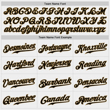 Load image into Gallery viewer, Custom White Black-Old Gold Authentic Baseball Jersey