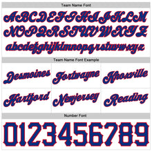 Load image into Gallery viewer, Custom White Royal Pinstripe Royal-Red Authentic Basketball Shorts