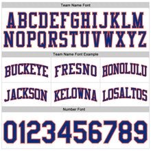 Load image into Gallery viewer, Custom White Royal Pinstripe Royal-Orange Authentic Basketball Shorts