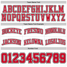 Load image into Gallery viewer, Custom White Red Pinstripe Red-Black Authentic Basketball Shorts