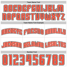 Load image into Gallery viewer, Custom White Orange Pinstripe Orange-Black Authentic Basketball Shorts