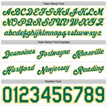 Load image into Gallery viewer, Custom White Kelly Green Pinstripe Kelly Green-Gold Authentic Basketball Shorts