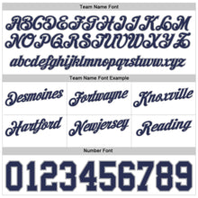 Load image into Gallery viewer, Custom White Navy Pinstripe Navy-Gray Authentic Basketball Shorts