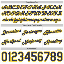 Load image into Gallery viewer, Custom White Navy Pinstripe Navy-Gold Authentic Basketball Shorts