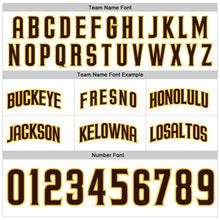 Load image into Gallery viewer, Custom White Brown Pinstripe Brown-Gold Authentic Basketball Shorts