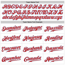 Load image into Gallery viewer, Custom White Red-Light Blue Authentic Sleeveless Baseball Jersey