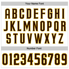 Load image into Gallery viewer, Custom White Brown-Gold Authentic Sleeveless Baseball Jersey