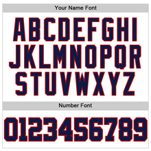 Load image into Gallery viewer, Custom White Navy-Red Authentic Sleeveless Baseball Jersey