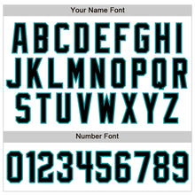 Load image into Gallery viewer, Custom White Black-Teal Authentic Sleeveless Baseball Jersey