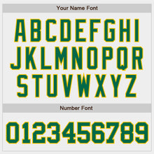 Load image into Gallery viewer, Custom White Kelly Green-Gold Authentic Baseball Jersey