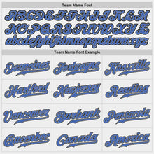 Load image into Gallery viewer, Custom White Blue-Gray Authentic Baseball Jersey
