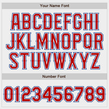 Load image into Gallery viewer, Custom White Red-Royal Authentic Baseball Jersey