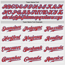 Load image into Gallery viewer, Custom White Red-Royal Authentic Baseball Jersey