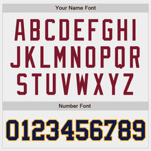 Load image into Gallery viewer, Custom White Navy-Gold Authentic Baseball Jersey