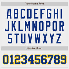 Load image into Gallery viewer, Custom White Royal-Gold Authentic Baseball Jersey