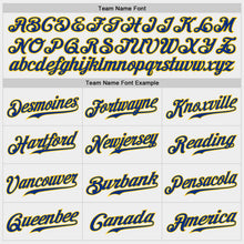 Load image into Gallery viewer, Custom White Royal-Gold Authentic Baseball Jersey