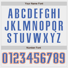 Load image into Gallery viewer, Custom White Blue-Orange Authentic Baseball Jersey