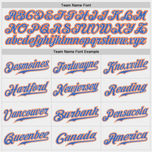 Load image into Gallery viewer, Custom White Blue-Orange Authentic Baseball Jersey