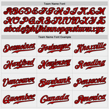 Load image into Gallery viewer, Custom White Purple-Red Authentic Baseball Jersey