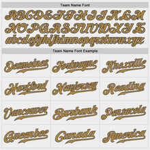 Load image into Gallery viewer, Custom White Steel Gray-Old Gold Authentic Baseball Jersey