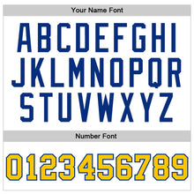 Load image into Gallery viewer, Custom White Gold-Royal Authentic Throwback Basketball Jersey