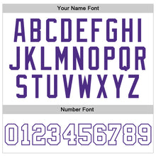 Load image into Gallery viewer, Custom White White-Purple Authentic Throwback Basketball Jersey